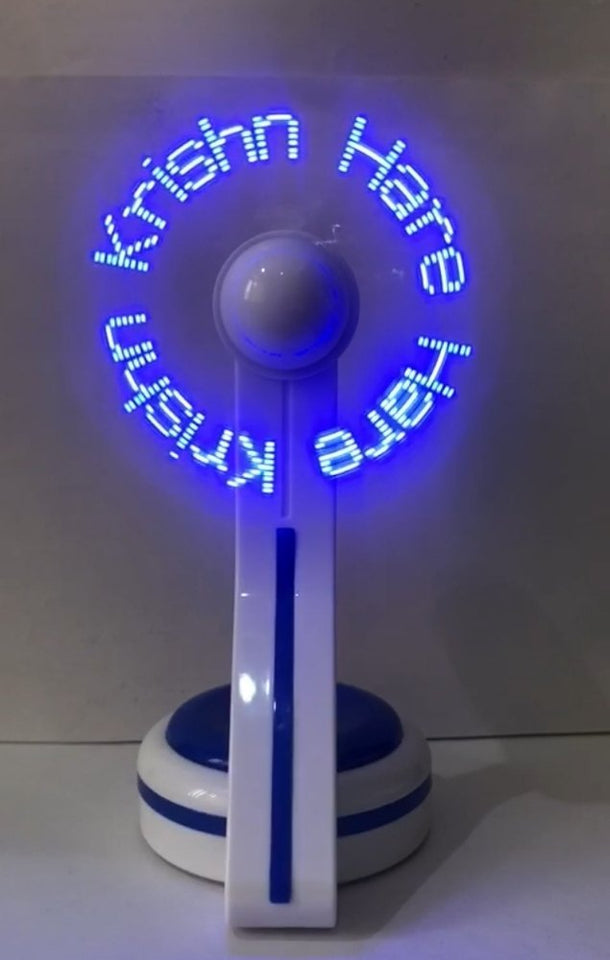 USB LED Fan with Programmable CD Customized Message