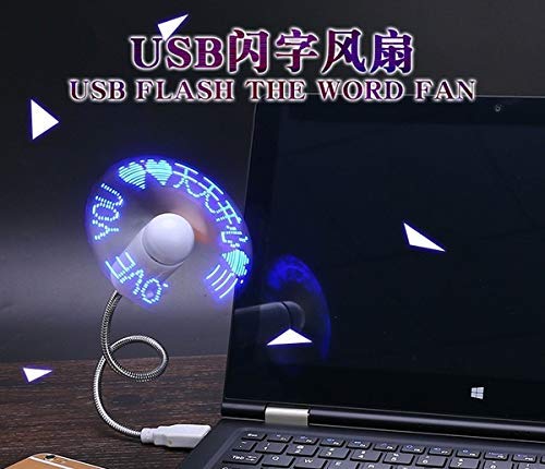 USB LED Fan with Programmable CD Customized Message